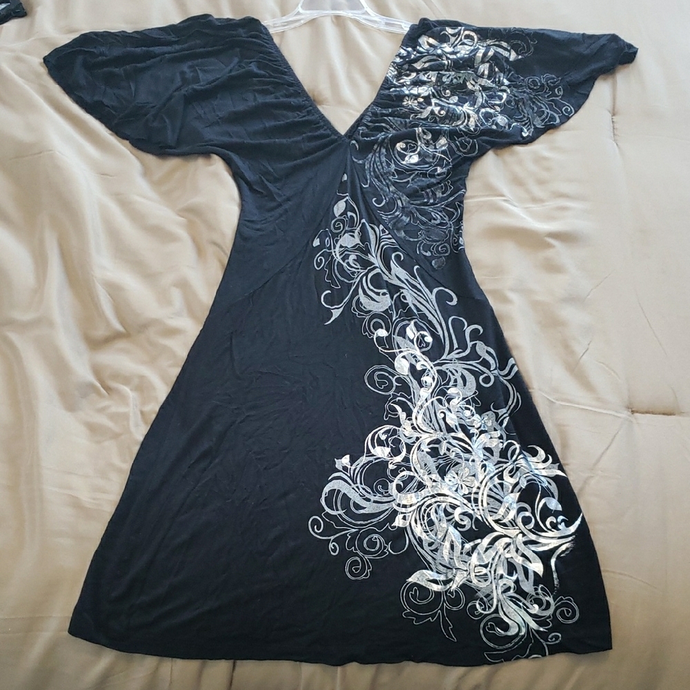 Elegant Black and White Dress